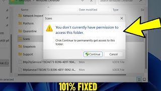 You dont currently have permission to access this folder in Windows 11 1087  How To Fix Error ✅ [upl. by Enomaj]