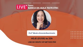 BANCA EXAMINADORA DA AULA TESTE ETEC [upl. by Amles823]