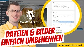 WordPress Media File Renamer Bilder amp Dateien umbenennen [upl. by Parfitt]