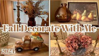 FALL DECORATE WITH ME 2024  TRADITIONAL FALL DECOR [upl. by Aihsenod]