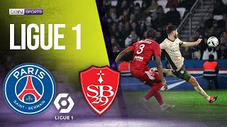 PSG vs Brest  LIGUE 1 HIGHLIGHTS  012824  beIN SPORTS USA [upl. by Yerak]