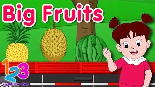 Belajar Bahasa Inggris Mengenal Buah Berukuran Besar  123 English For Kids  Kartun Anak Channel [upl. by Eolhc]