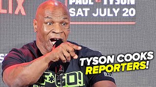 Mike Tyson GOES OFF ON REPORTER when asked if hes TOO OLD to fight Jake Paul [upl. by Aehtna265]