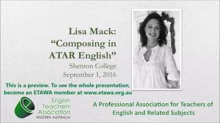 Lisa Mack Composing in ATAR English Preview [upl. by Rasaec277]