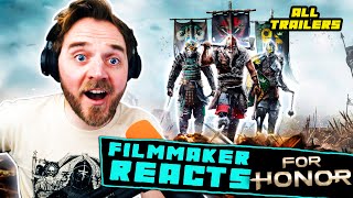 FILMMAKER REACTS FOR HONOR ALL CINEMATIC TRAILERS  BREAKDOWN [upl. by Akimahs]