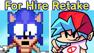 Friday Night Funkin VS Dorkly Sonic For Hire  Funkin for Hire Retake FANMADE DEMO FNF Mod [upl. by Aiva]