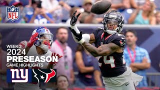 New York Giants vs Houston Texans Highlights  2024 Preseason Week 2 [upl. by Lesser]