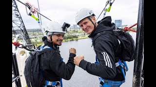 Matagarup Zip amp Climb with Danny Green [upl. by Tehc968]