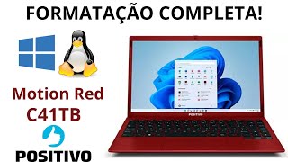 🏆 COMO FORMATAR NOTEBOOK POSITIVO MOTION RED C41TB [upl. by Gayl]