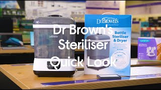 DR BROWNS Clean Steam Electric Bottle Steriliser amp Dryer  Quick Look [upl. by Chaille339]