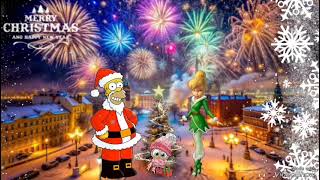 Merry Christmas Homer Little Owl And Tinker Bell Silent Night🎅🏻🤶🏻🦌🎄 [upl. by Annawek]