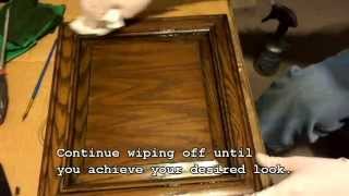 DIY How To Apply glaze to a cabinet door [upl. by Elletsirk]