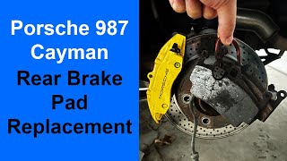 DIY Rear Brake Pad Replacement Porsche 987 CaymanBoxster [upl. by Loresz947]