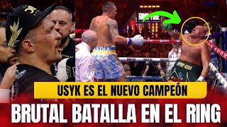 PELEA ÉPICA OLEKSANDR USYK VENCE EN UN PELEÓN A TYSON FURY [upl. by Ahsiruam874]