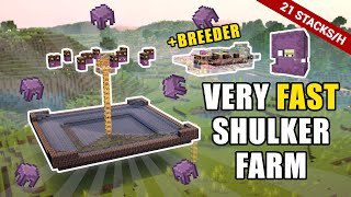 FAST Shulker Farm With NO REDSTONE  Minecraft Bedrock Tutorial [upl. by Prestige743]