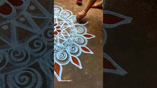 Diwali Simple Kolam  Aippasi Madham Kolam  Dwarkamaistyle 🌸🔱 [upl. by Ydnem]