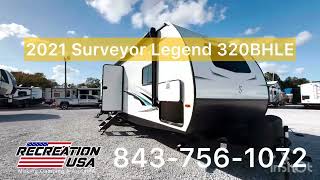 Used 2021 Forest River RV Surveyor Legend 320BHLE Travel Trailer recreationusa [upl. by Evars]