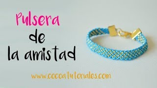 Cómo hacer una pulsera de la amistad de macramé distinta y bonita 74 [upl. by Junie]