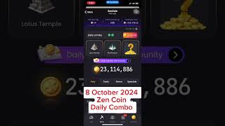 Zen coin daily combo 8 October Zen coin today combo cards 8 October Zen coin airdrop [upl. by Kolb]