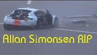 Le Mans 24hrsALLAN SIMONSEN Crash Died RIP 22062013 Accidente de Allan Simonsen [upl. by Kedezihclem]