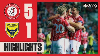 JASON KNIGHT SCORES FIRST CITY GOALS 🔥 Bristol City 51 Oxford United  Highlights [upl. by Enyedy]