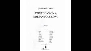 Variations on a Korean Folk Song  Johns Barnes Chance [upl. by Cohbath53]