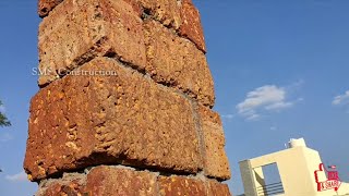 Laterite stone pillar  interlocking brick house [upl. by Pippa]