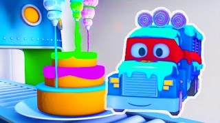 Carl the Super Truck and the Ice Cream Truck in Car City Trucks Cartoon for kids [upl. by Airdnua697]