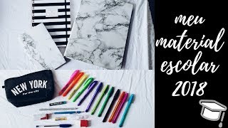 MEU MATERIAL ESCOLAR  2018  Gabriela Lopes [upl. by Aihseken]