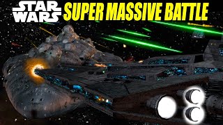 Super Massive Battle  IMPS Relentless vs Home One Fleets  Star Wars [upl. by Onin366]