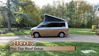 Pop Top Roof Setup Expand Your VW Transporter Space PopTop Roof Setup in a Snugdubs Campervan [upl. by Rape]