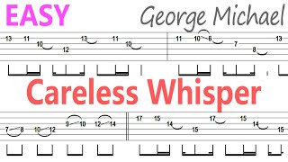 George Michael  Careless Whisper  Guitar Solo TabBackingTrack [upl. by Ollecram829]