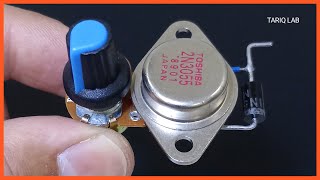 Adjustable Voltage Regulator Using 2N3055 Transistor  048V 10A [upl. by Aramoiz]