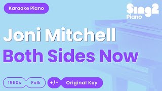 Joni Mitchell  Both Sides Now Piano Karaoke [upl. by Keverne290]