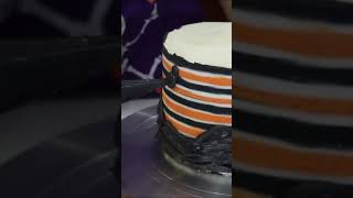 Striped Halloween Fault Line Cake  Easy Halloween Baking [upl. by Aneala]