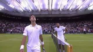 Djokovic hits one of the great returns of all time  Wimbledon 2014 [upl. by Ashatan]