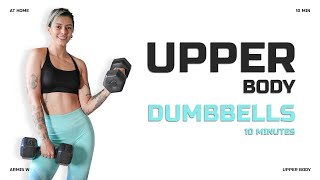 10 MIN DUMBBELL WORKOUT  AT HOME [upl. by Ecirtael952]