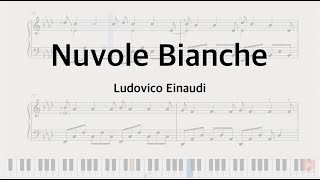 Nuvole Bianche Piano Tutorial  Einaudi FREE PDF [upl. by Relyhcs]