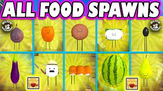 ALL FOOD SPAWN ANIMATIONS  Secret Staycation  August Update 20  Roblox [upl. by Suivatal]