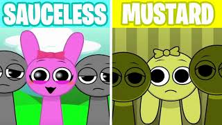 MUSTARD Sauceless Versions vs Mustard Versions incrediboxmix incredibox sound [upl. by Atiker9]