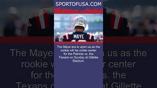 Report Rookie QB Drake Maye to Start for Patriots vs Texans on Sunday shorts [upl. by Atiekan905]