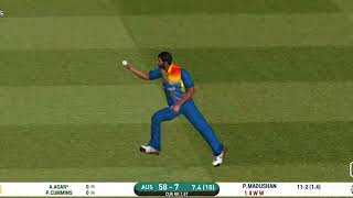 SL Vs AUS hat trick ball from PMadushan 4 in 4 wickets [upl. by Habas]