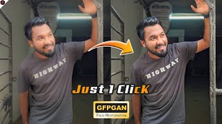 GFPGAN  AI Face restoration  Just 1 Click Face restoration [upl. by Aniloj]