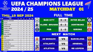 UEFA CHAMPIONS LEAGUE RESULTS  Matchday 1 • UCL Table Standings Today • UCL Results Today • PART 2 [upl. by Sirac]