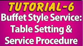 Buffet Style Service  Table Setting amp Service Procedure Tutorial 6 [upl. by Andersen248]