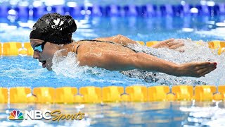 Summer McIntosh SNEAKS past Katie Ledecky for womens 400m freestyle win at US Open  NBC Sports [upl. by Eineg]