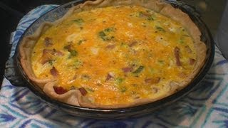 Broccoli amp Cheddar Cheese Quiche w Ham [upl. by Roxi979]