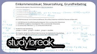 Einkommensteuer Steuerzahlung Grundfreibetrag  Steuerlehre [upl. by Niatsirhc]