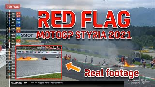 MotoGP Styria Austria 2021 RED FLAG  Dani Pedrosa amp Lorenzo Salvadori Incident [upl. by Dhiman228]