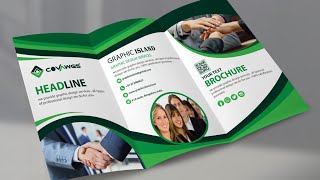 Brochure Design  Tri Fold Brochure Design in Illustrator cc [upl. by Atinna]